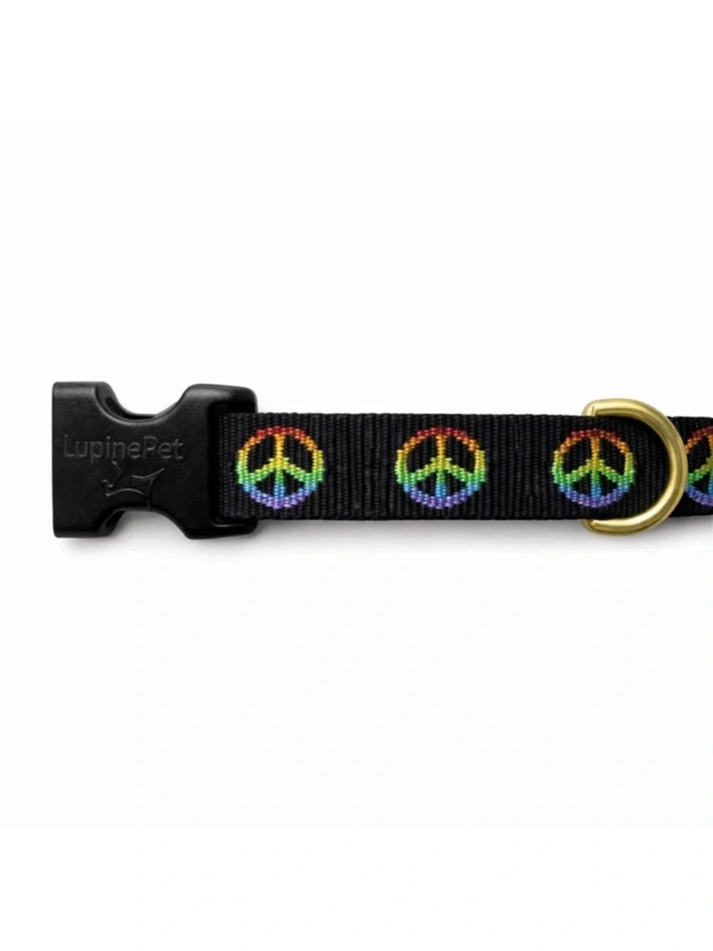 Lupine Original Woofstock Peace Sign Dog Collar Size Small